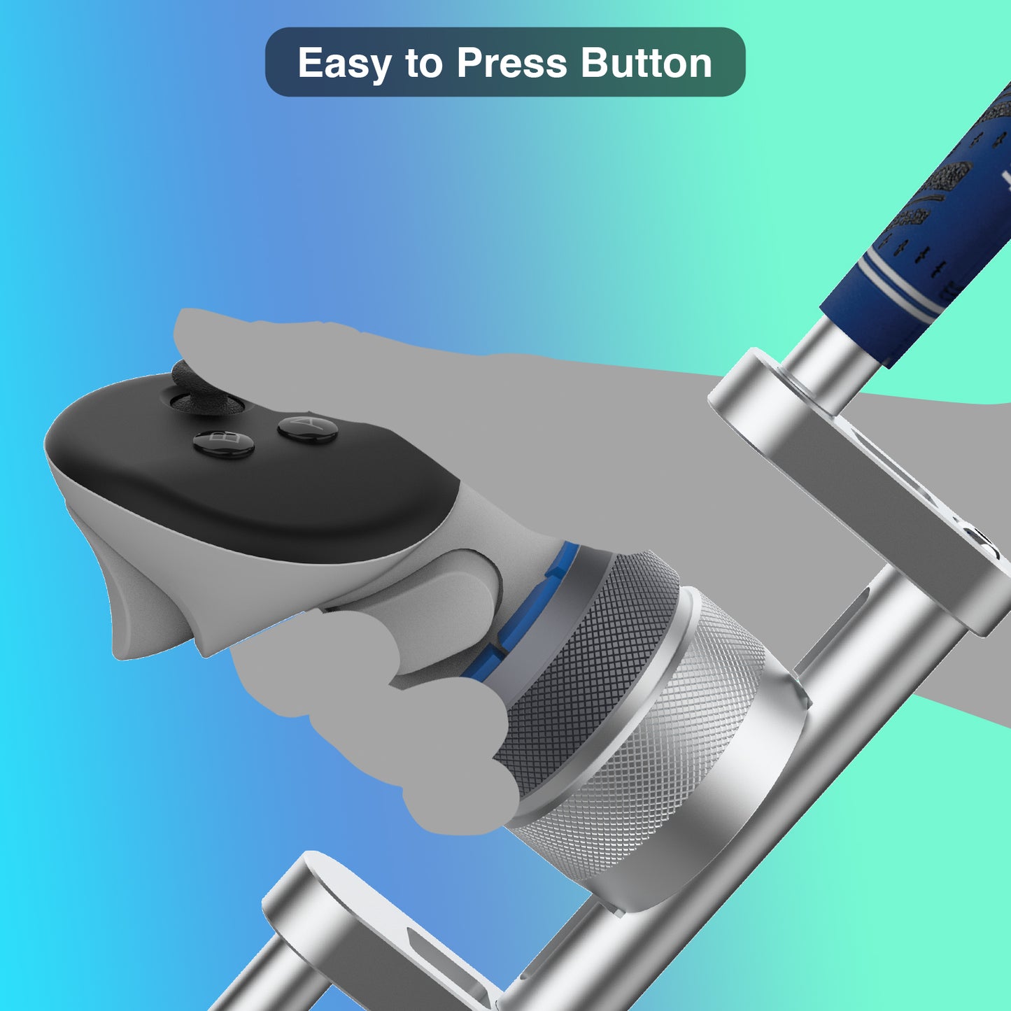 YEZRO Y26 | 26” Golf Club Attachment for Meta Quest 3S/3& Quest 2 - Adjustable Weighted, Right & Left