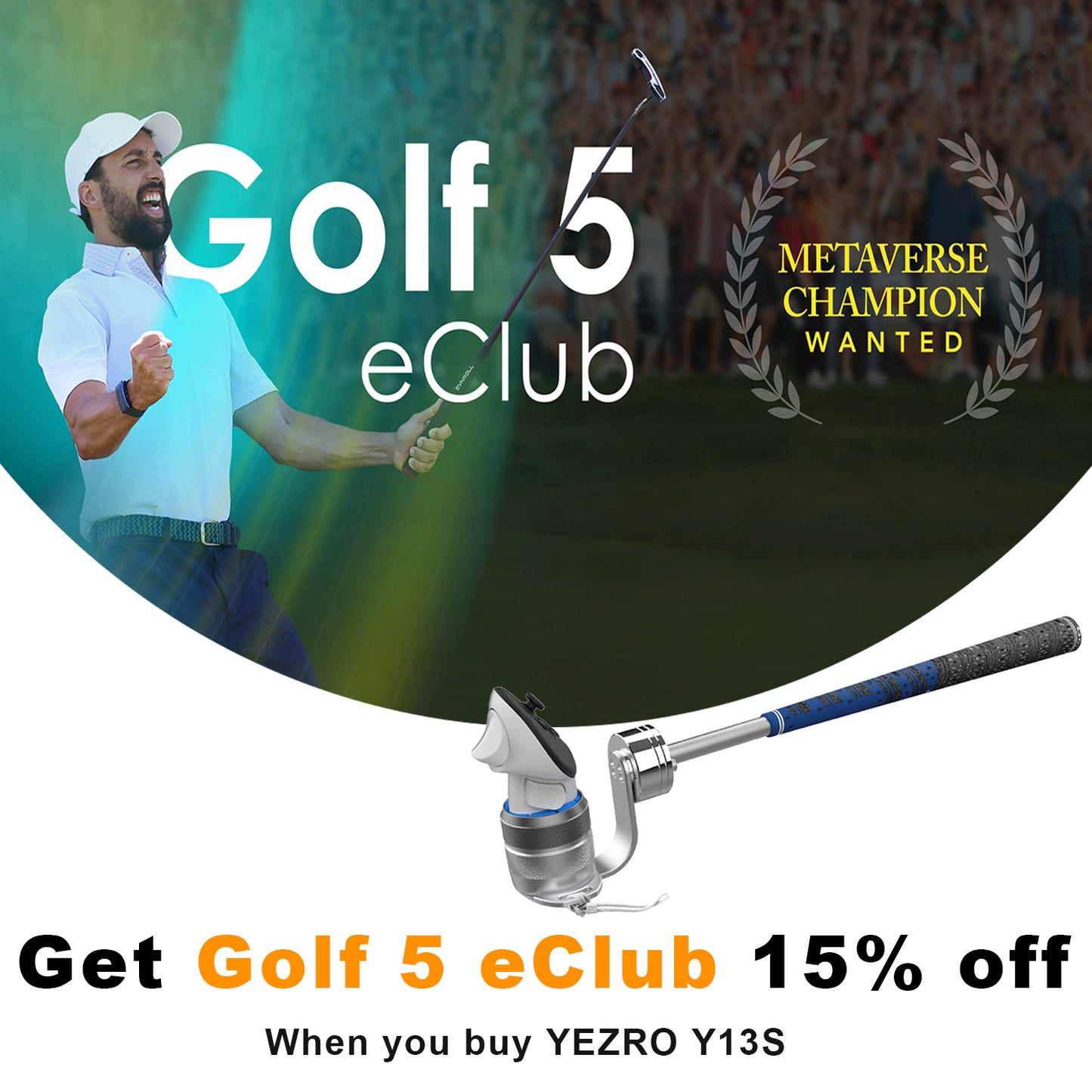 Weighted Golf Club Attachment for Meta Quest 3& Quest 3S | All new 90 DEGREE VERSION-Y13S