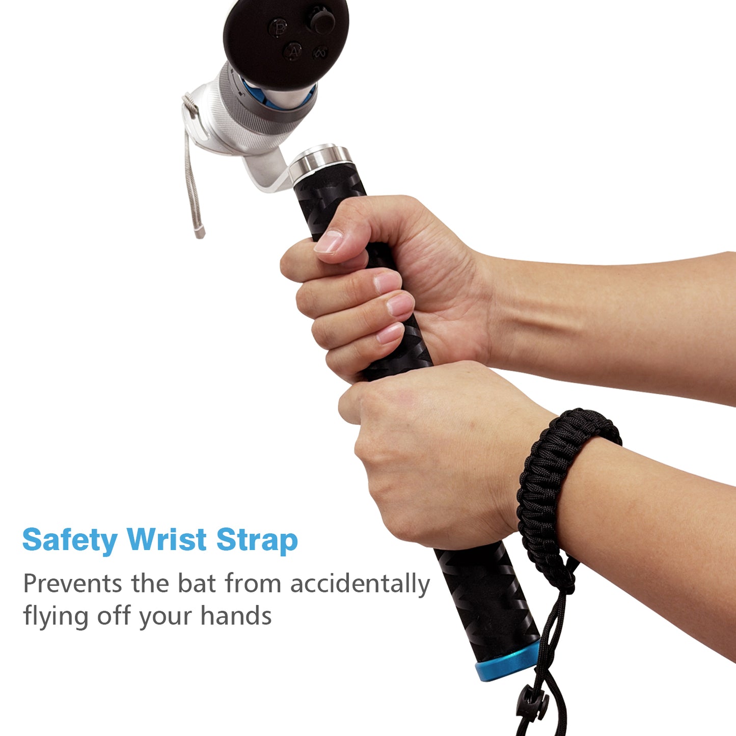 VR Cricket Bat Attachment for iB Cricket - Aluminum Short Cricket Bat Handle Accessory Compatible with Meta Quest 3/3s, Q 2 and Q Pro