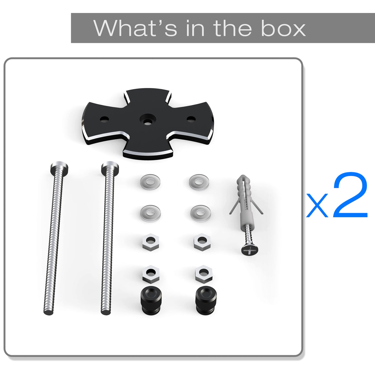 Skateboard Wall Mount -Black - 2Pack