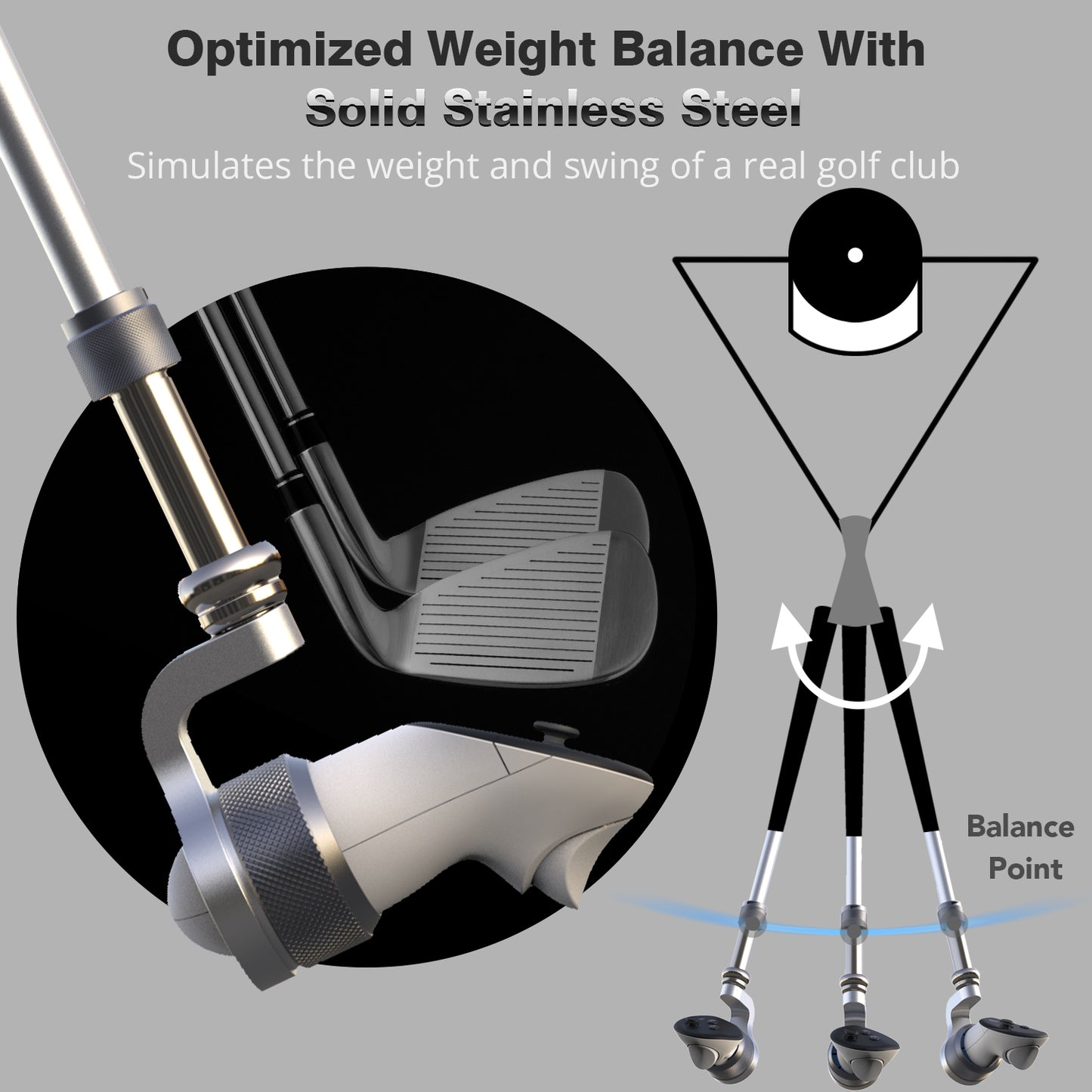 YEZRO Y14 Pro | 20.5" Click Weighted Feedback Golf Club Attachment for Meta Quest 3/3s/Pro/2