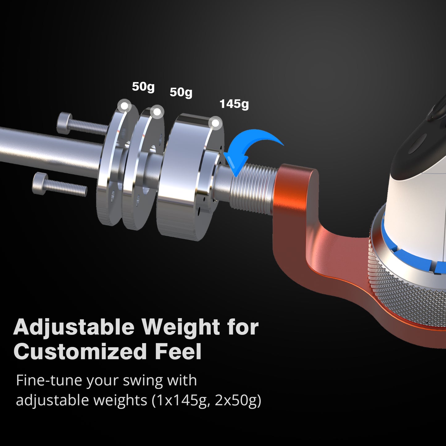 YEZRO Y14S | 20.5" Adjustable Weighted Golf Club Attachment for Meta Quest 3/Quest 3S/Quest 2/Quest Pro