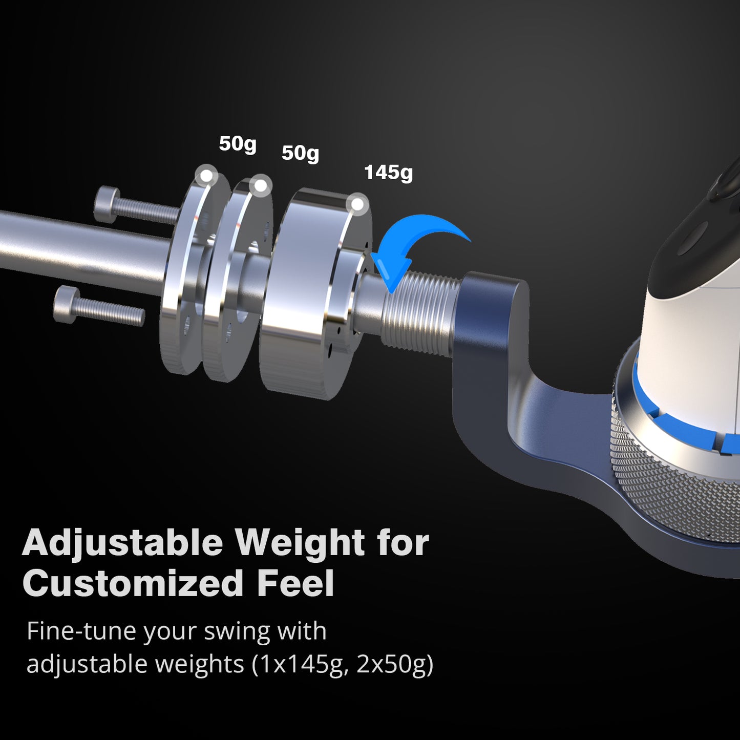 YEZRO Y14S | 20.5" Adjustable Weighted Golf Club Attachment for Meta Quest 3/Quest 3S/Quest 2/Quest Pro