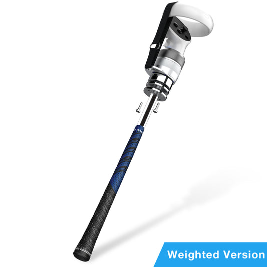 Weighted VR Golf Club Handle Accessory for Oculus Quest 2 / Meta Quest Pro (2023 WEIGHTED VERSION)